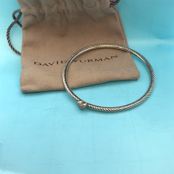 David Yurman Heart Pave’ Diamond Bangle - Picture 2 of 4